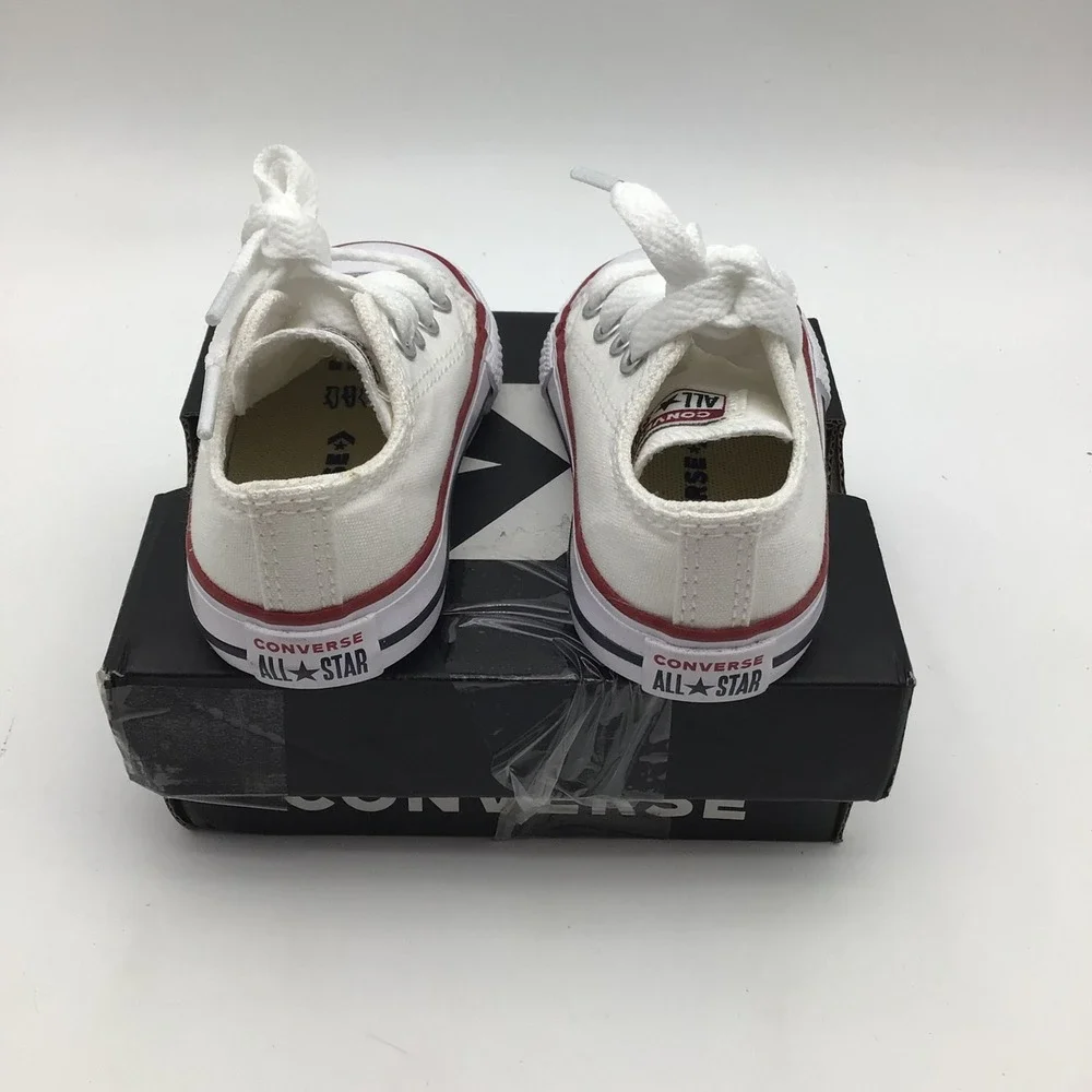 Converse CTAS Ox Infant Sneakers Optical White Low Top 7J256 Size 3 NEW